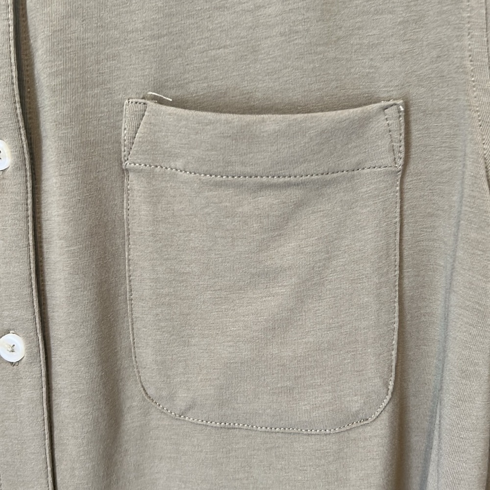 Lands End Womens Long Sleeve A-line Tunic Button Up Top Sunwashed Olive Medium - Picture 4 of 16